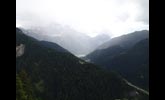 výhled nad Colle Santa Lucia, Lago di Alleghe v pozadí